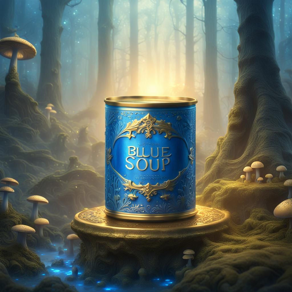 Mystical Forest: Can of Glowing Blue Soup