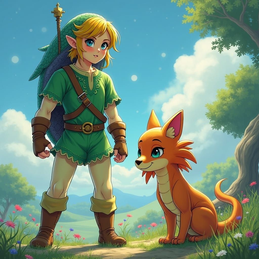 Mystical Serpent in Moonlit Forest