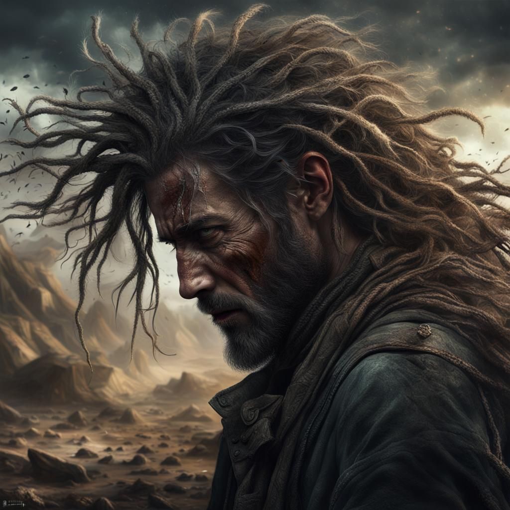 Epic Cinematic Portrait of Calm Amidst Chaos