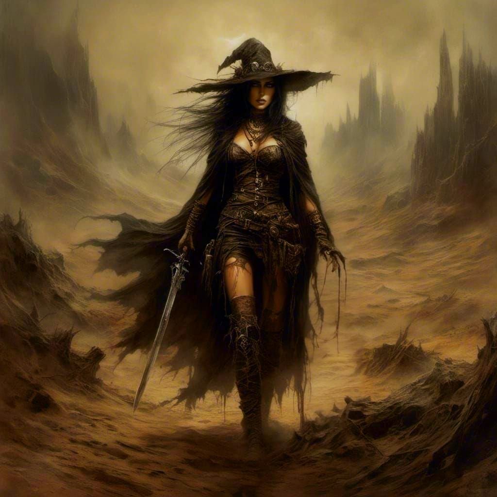 Desert Witch in Macabre Dark Fantasy Art