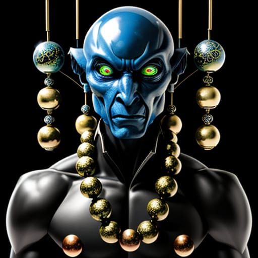 Cybernetic Being with Ominous Predictive Gaze