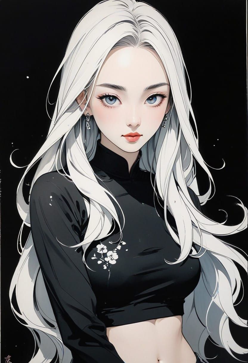 Traditional Chinese Ink Painting in Elegant Simplicity