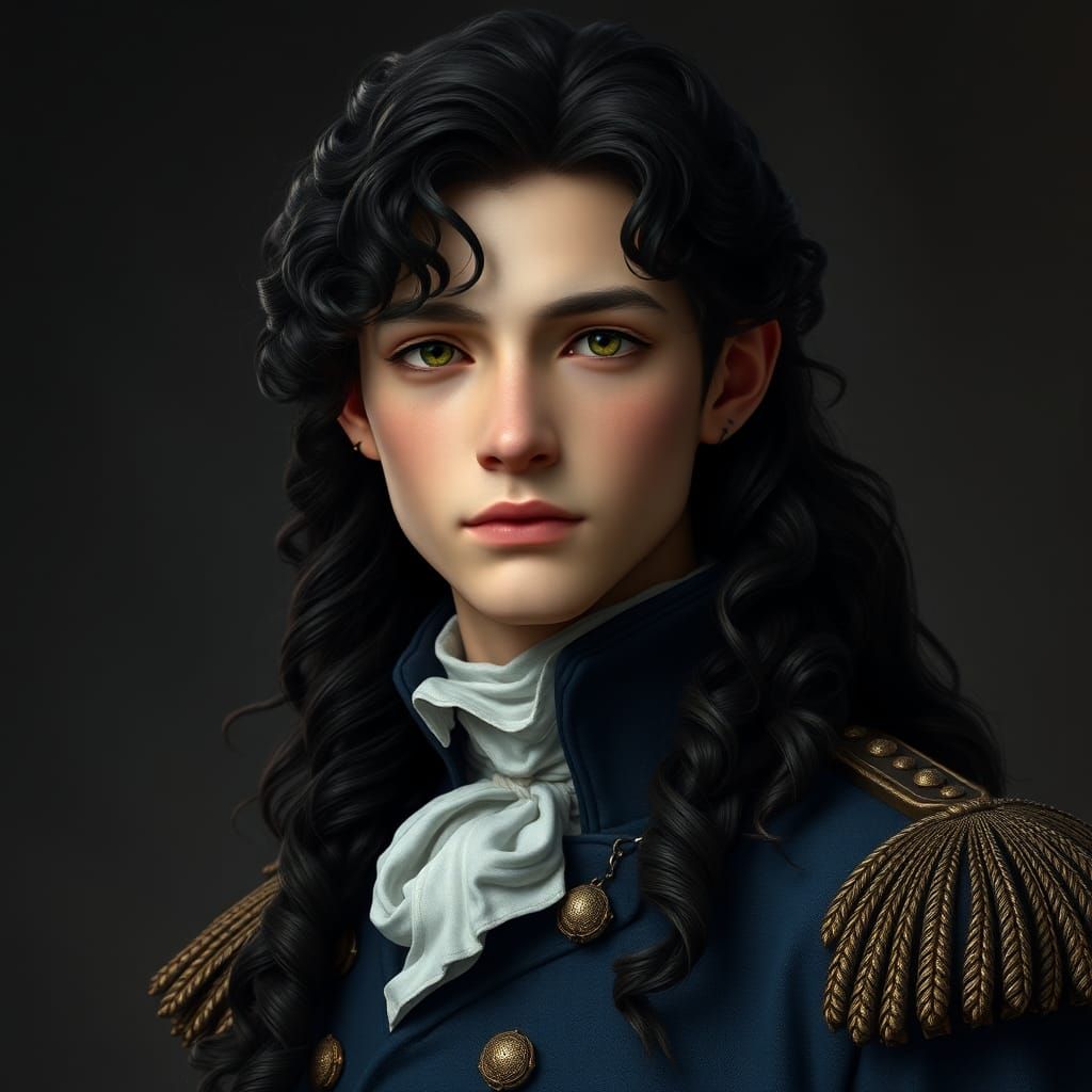 Handsome Young Revolutionary in 3D Anime Style