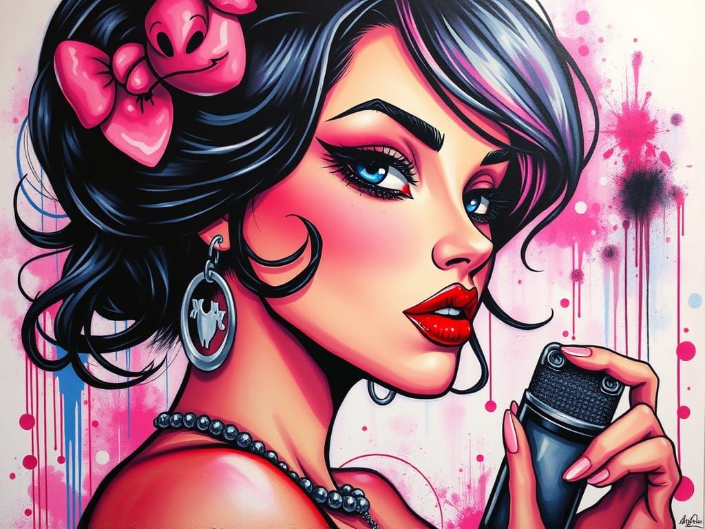 Airbrush Graffiti Art with Anime and Surrealism