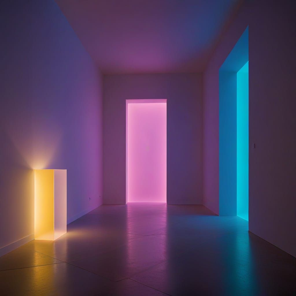 Ambient Light Installation in Minimal Geometric Space