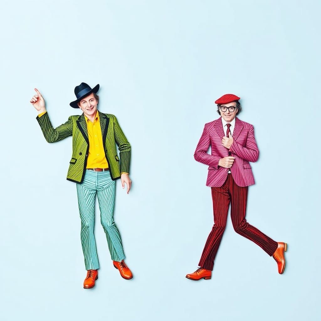 Pop Art String Art Comedy Collage