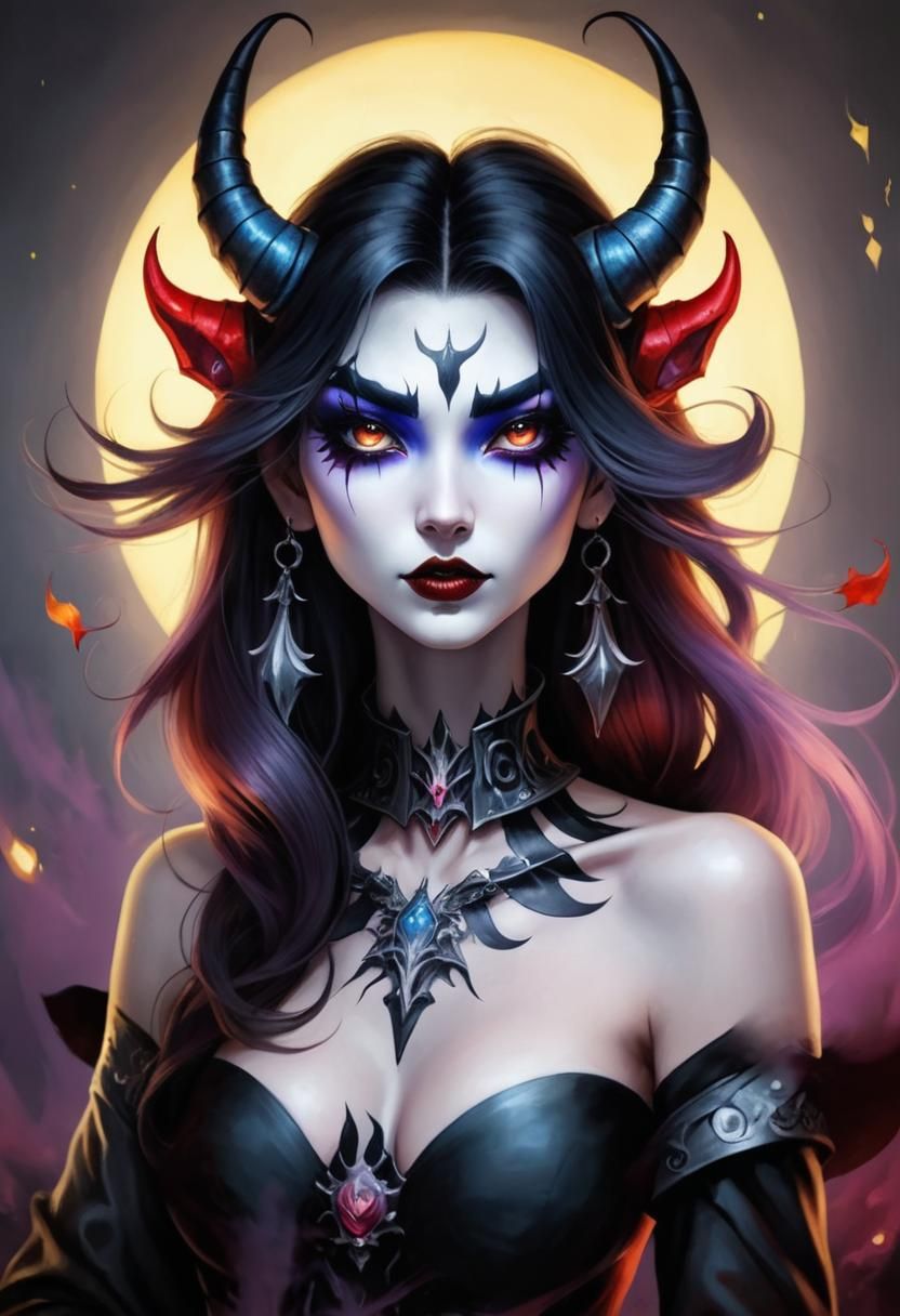 Dark Gothic Architecture in a Painting