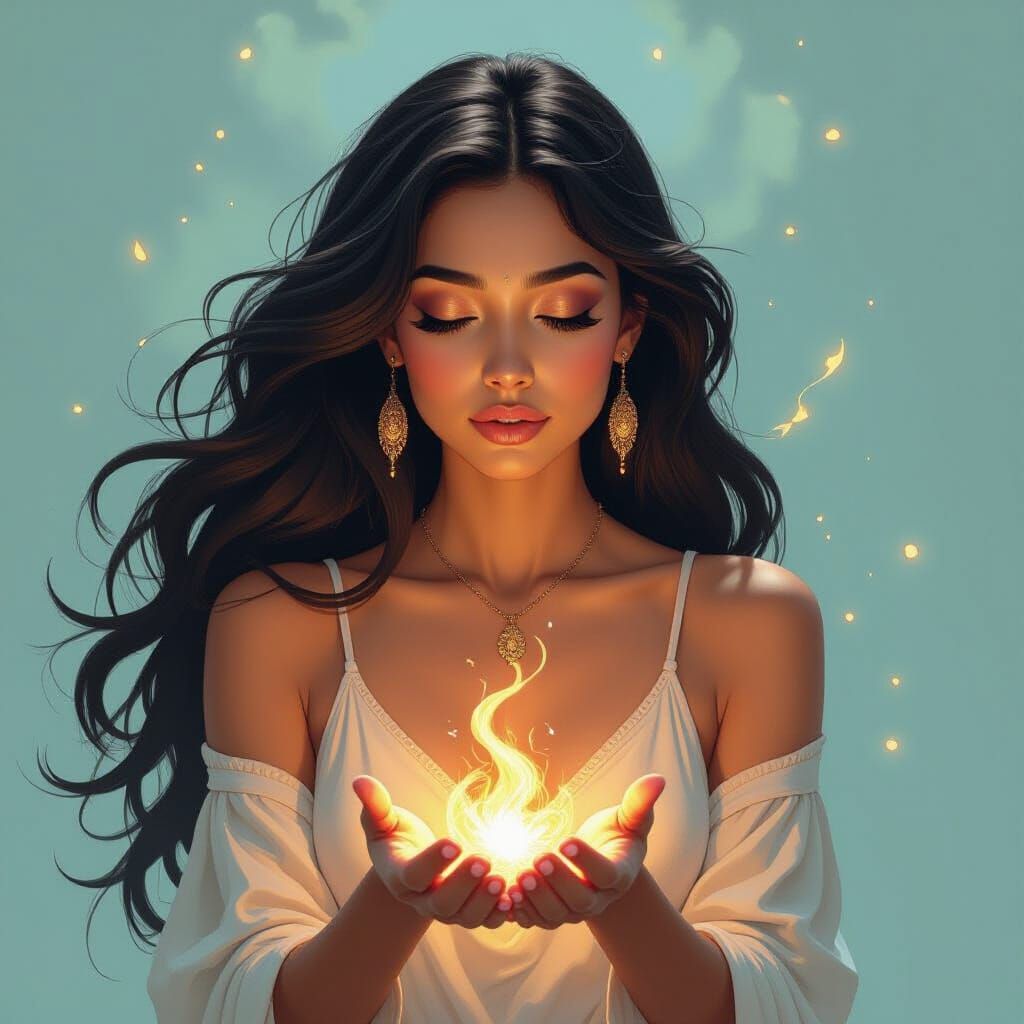 Woman Transmuting Pain into Creative Energy