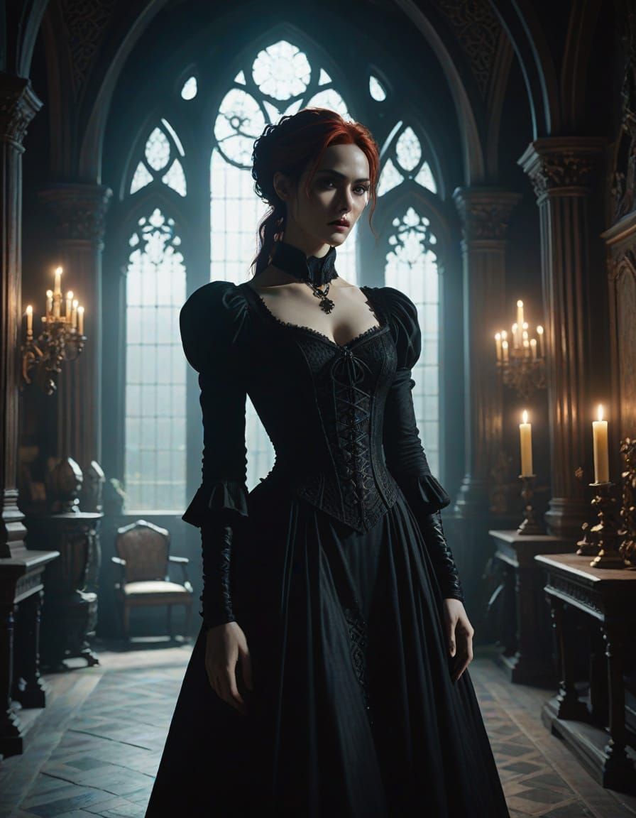 Lilith the Enchantress in Gothic Ambiance