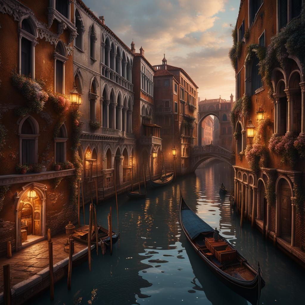 Fantastical Venice Concept Art in Deep Color