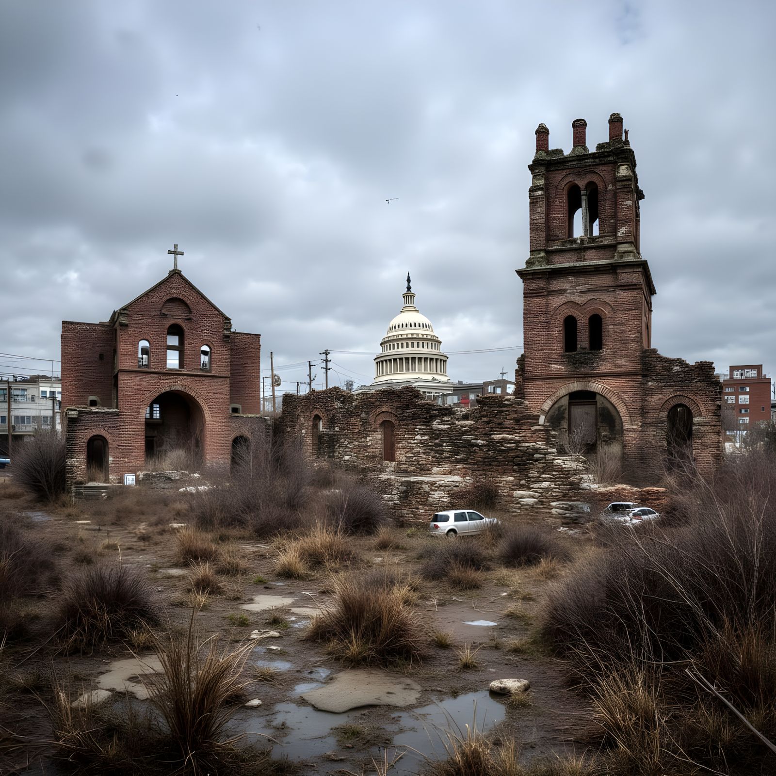 Decayed Church Ruin in Washington DC