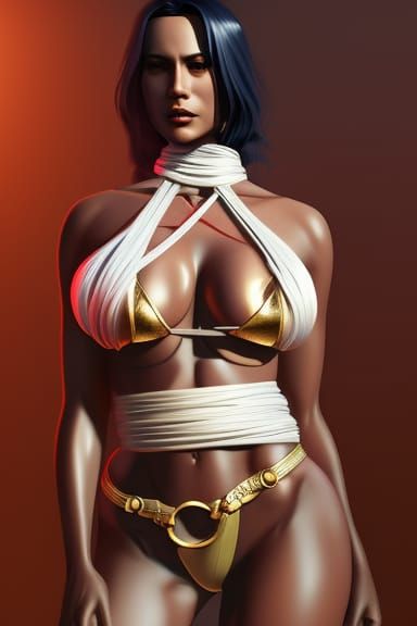 Shibari Portrait with Dynamic Lighting in Unreal Engine