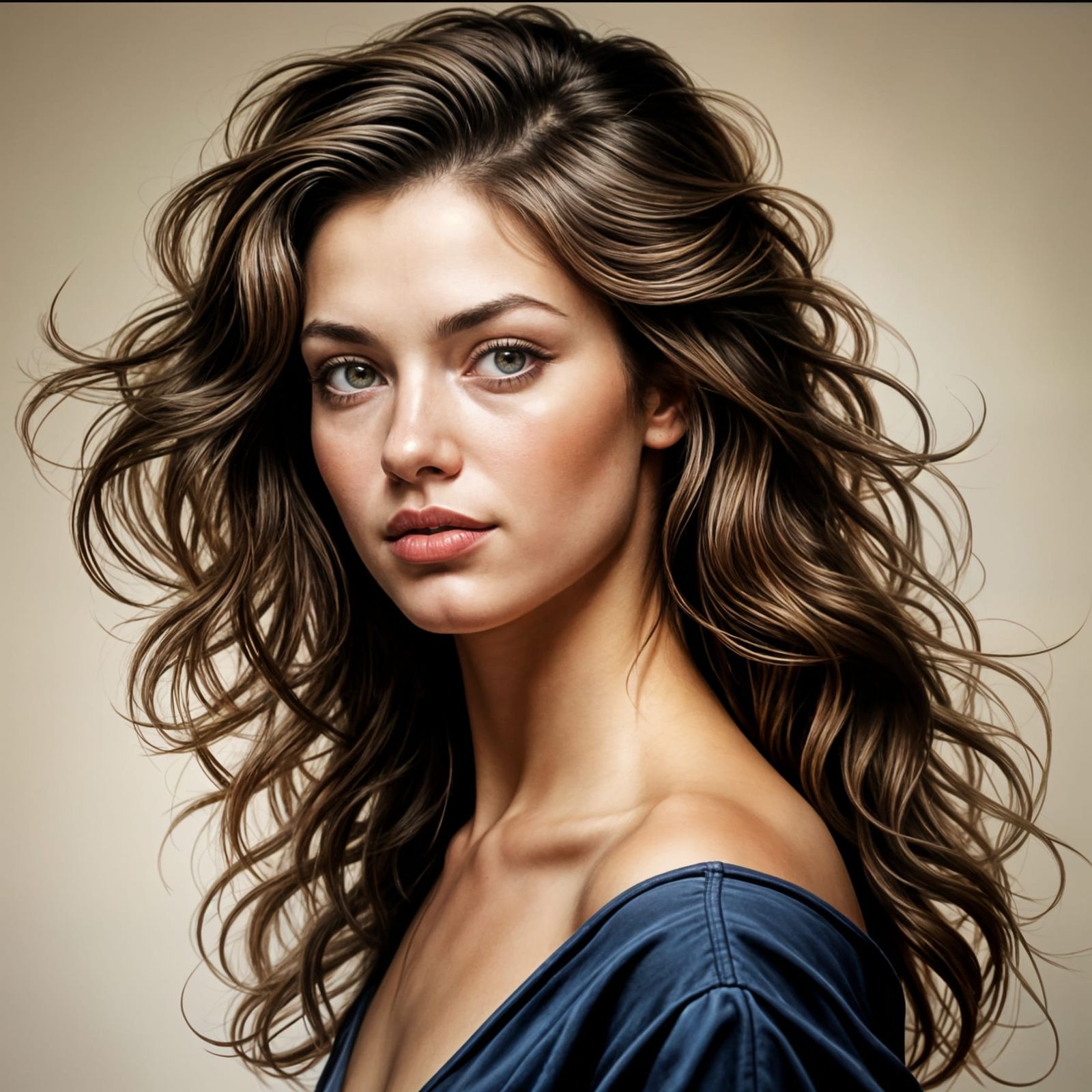 Hyperrealistic Painting of a Woman in Tsvetkov Style