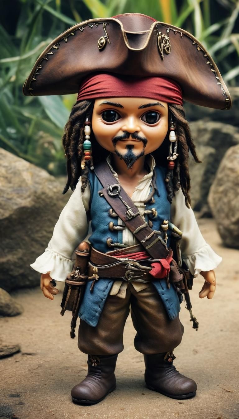Cartoon Jack Sparrow as Cute Baby