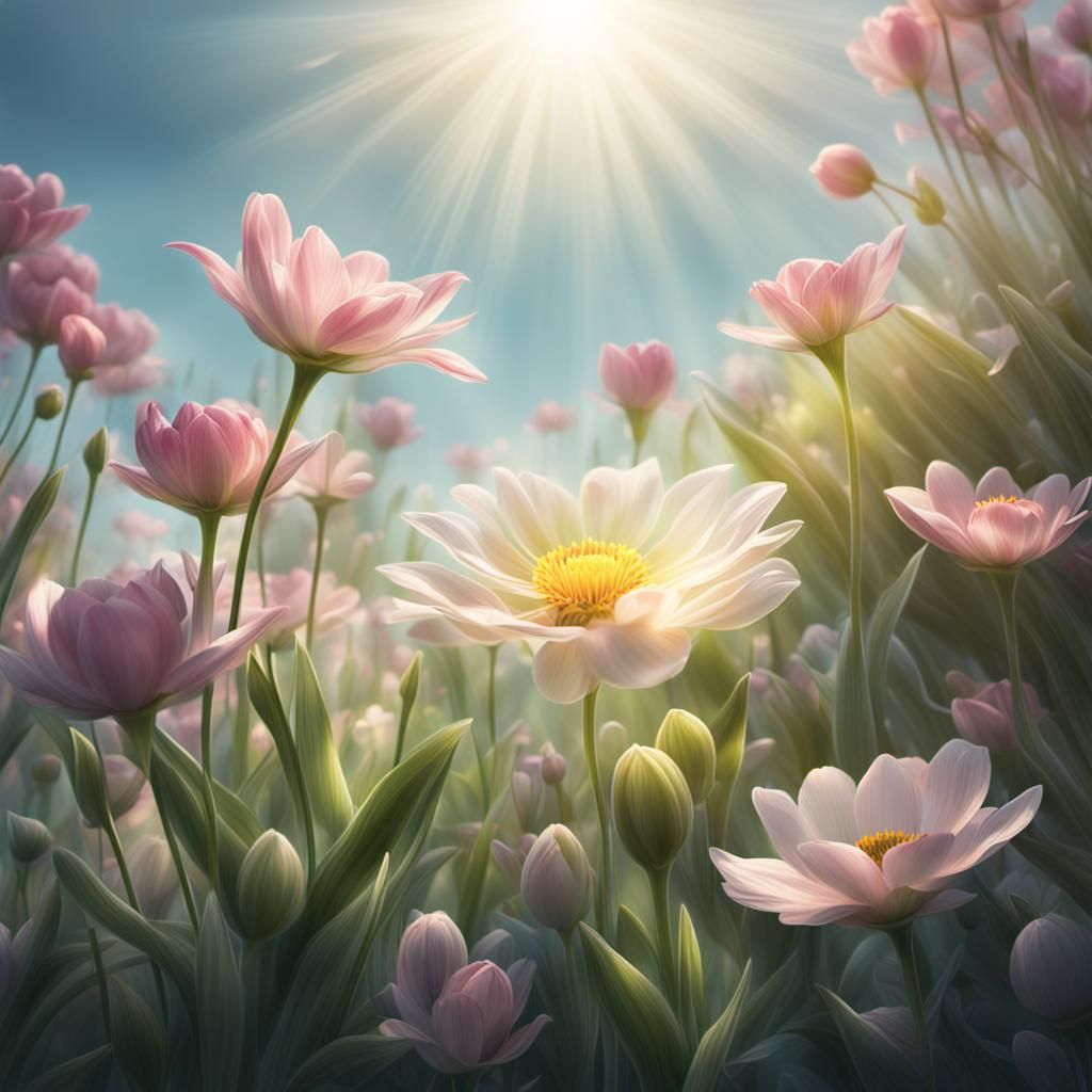 Spring Flower Emerges: Epic Digital Matte Painting