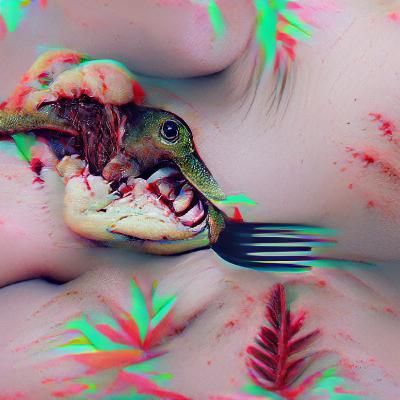 Disturbing AI Portrait of a Cannibal