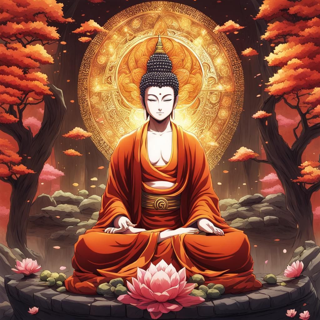 Buddha in Anime Style Key Visual