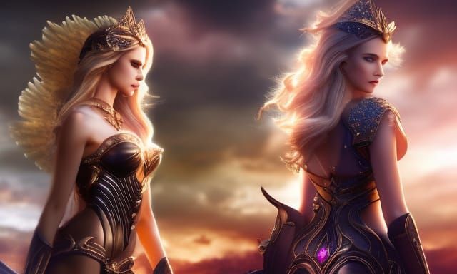 Goddess Riding Horse in Fantasy Concept Art