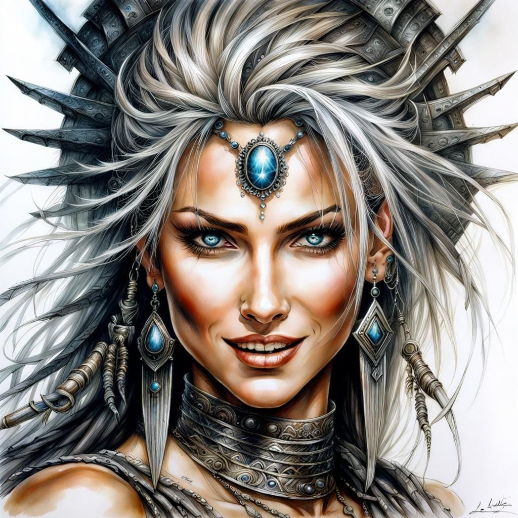 Powerful Woman with Sinful Smile in Fantasy Art Style