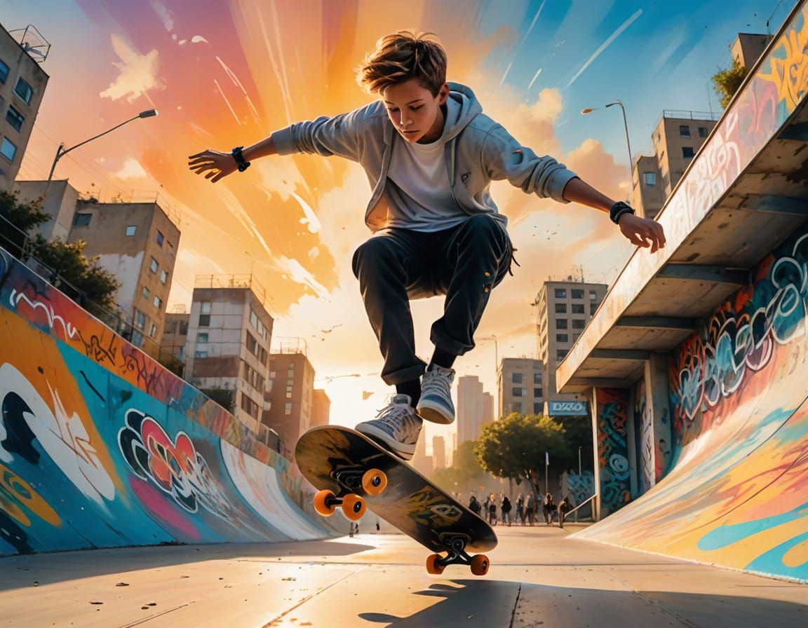 Youthful Freedom in Vibrant Street Art