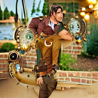Steampunk Flynn Rider Portrait