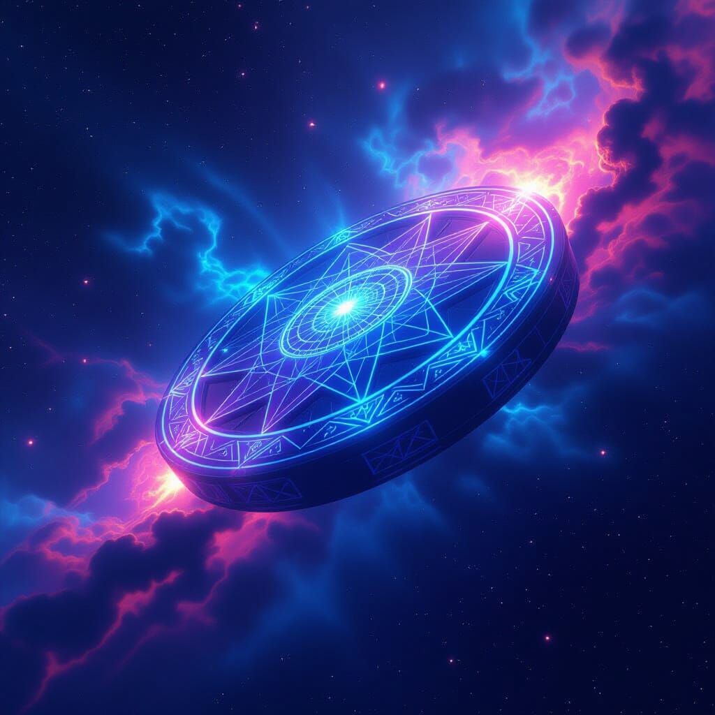 Bioluminescent Taiji Diagram in Cosmic Space