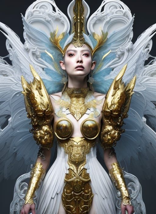 Archangel Goddess in Intricate Armor
