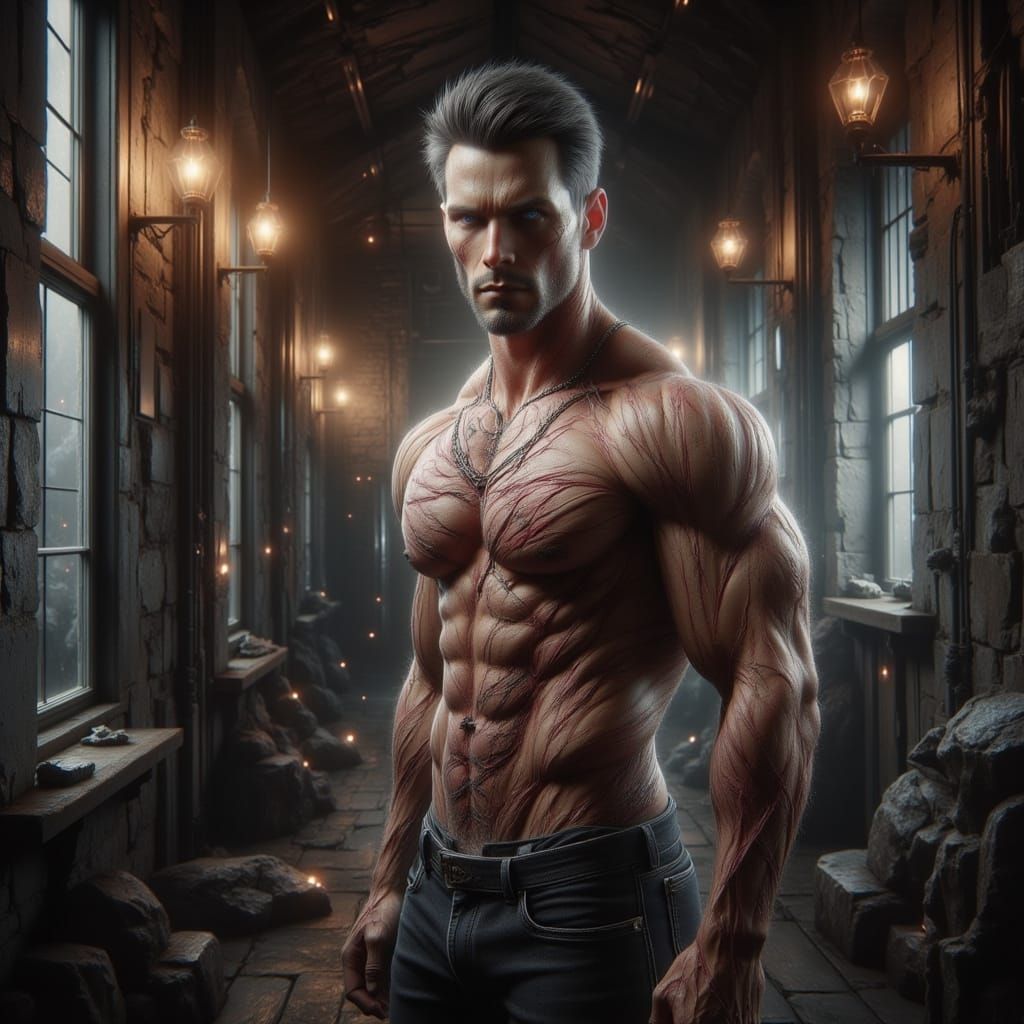 Handsome Man with Dramatic Aura