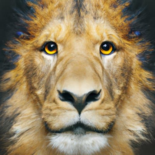 Lion Galaxy Portrait in Professional Photography Style