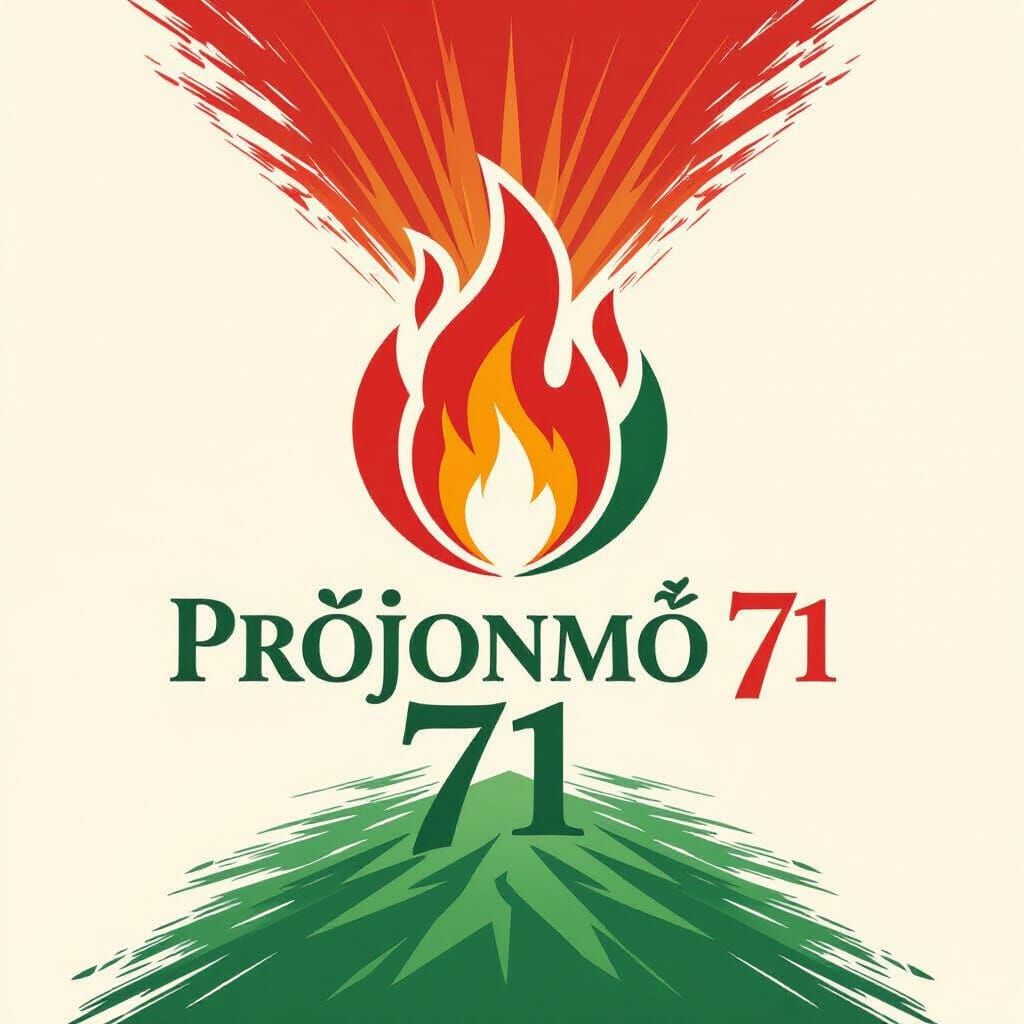 Projonmo 71 Logo: Courage, Truth, Resistance