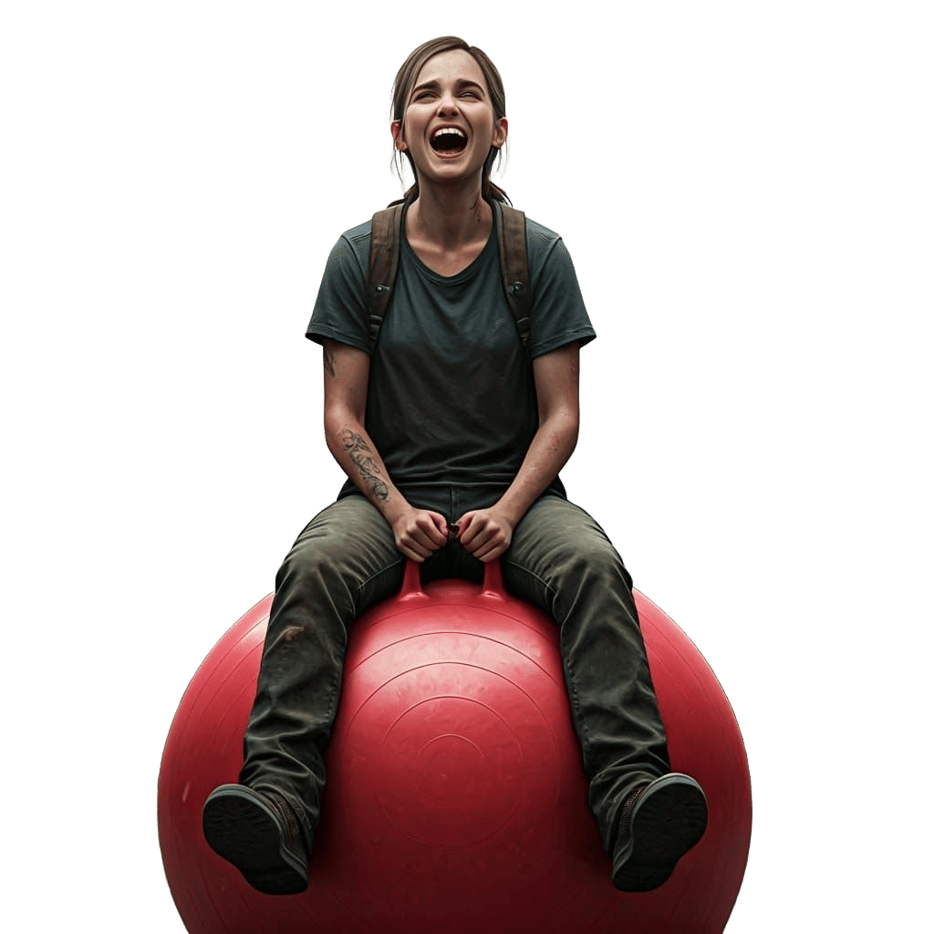 Ellie Williams on Hippity Hop Ball, Hyperrealistic