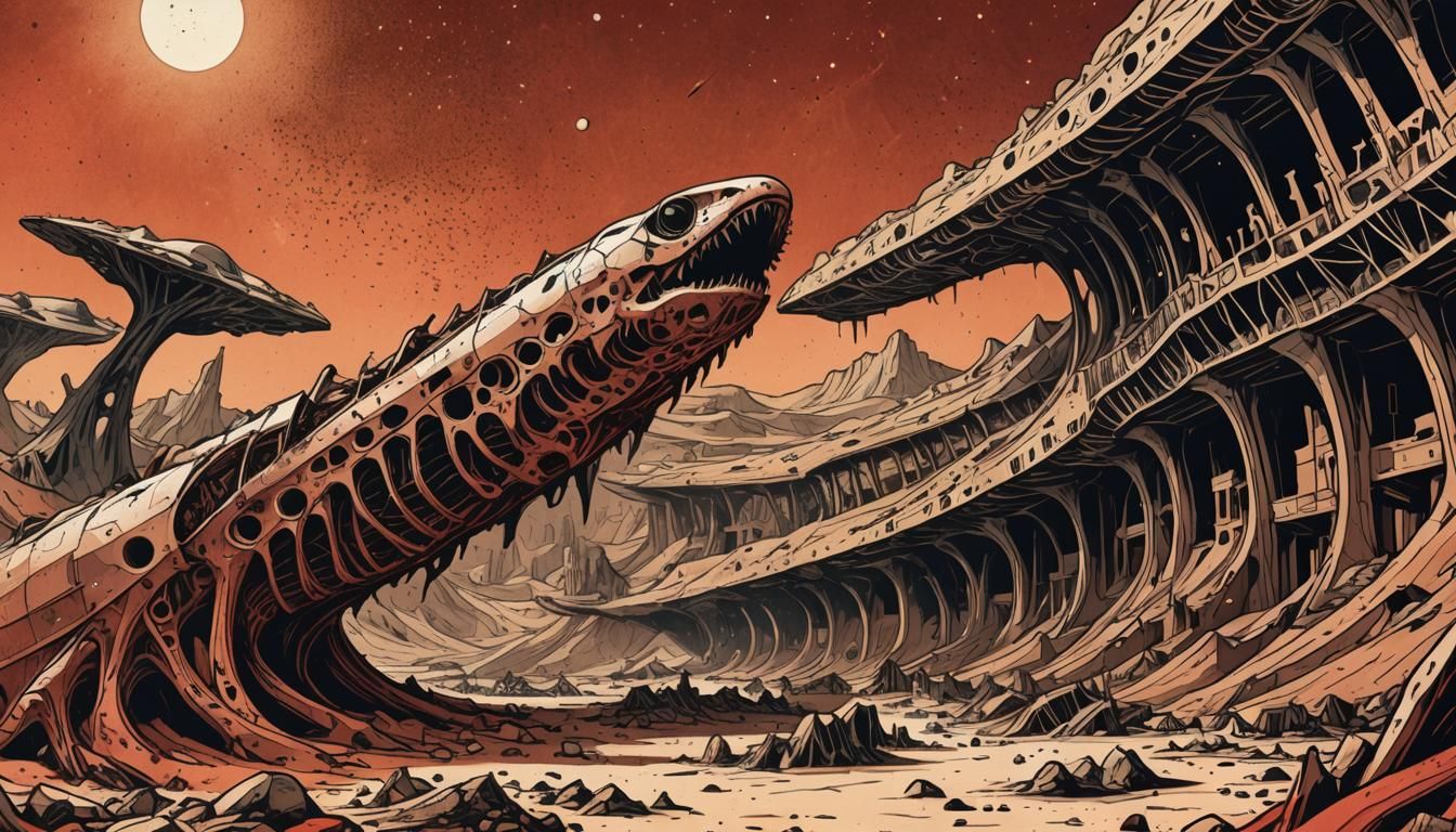 Martian Solar Eclipse: Polish School Comic Art