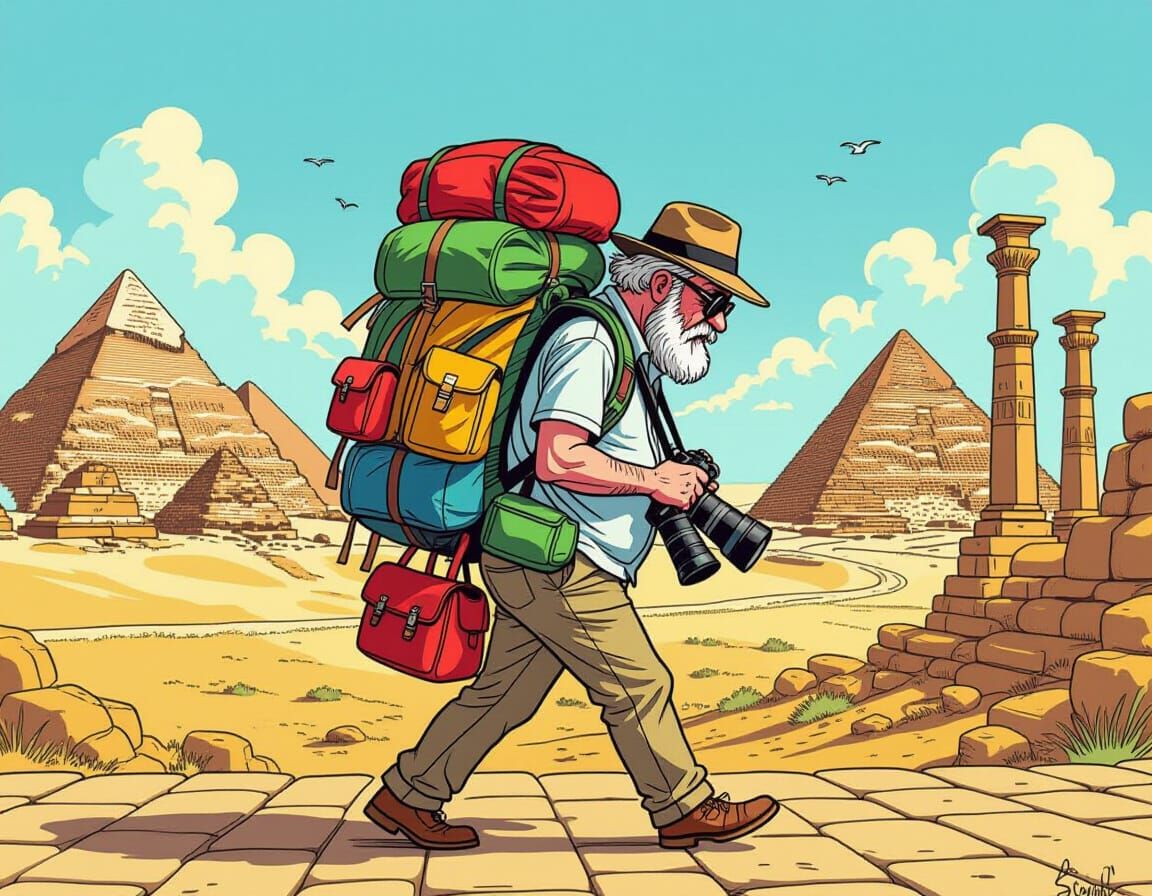 Head down in the land of wonders   (Egyptian edition)