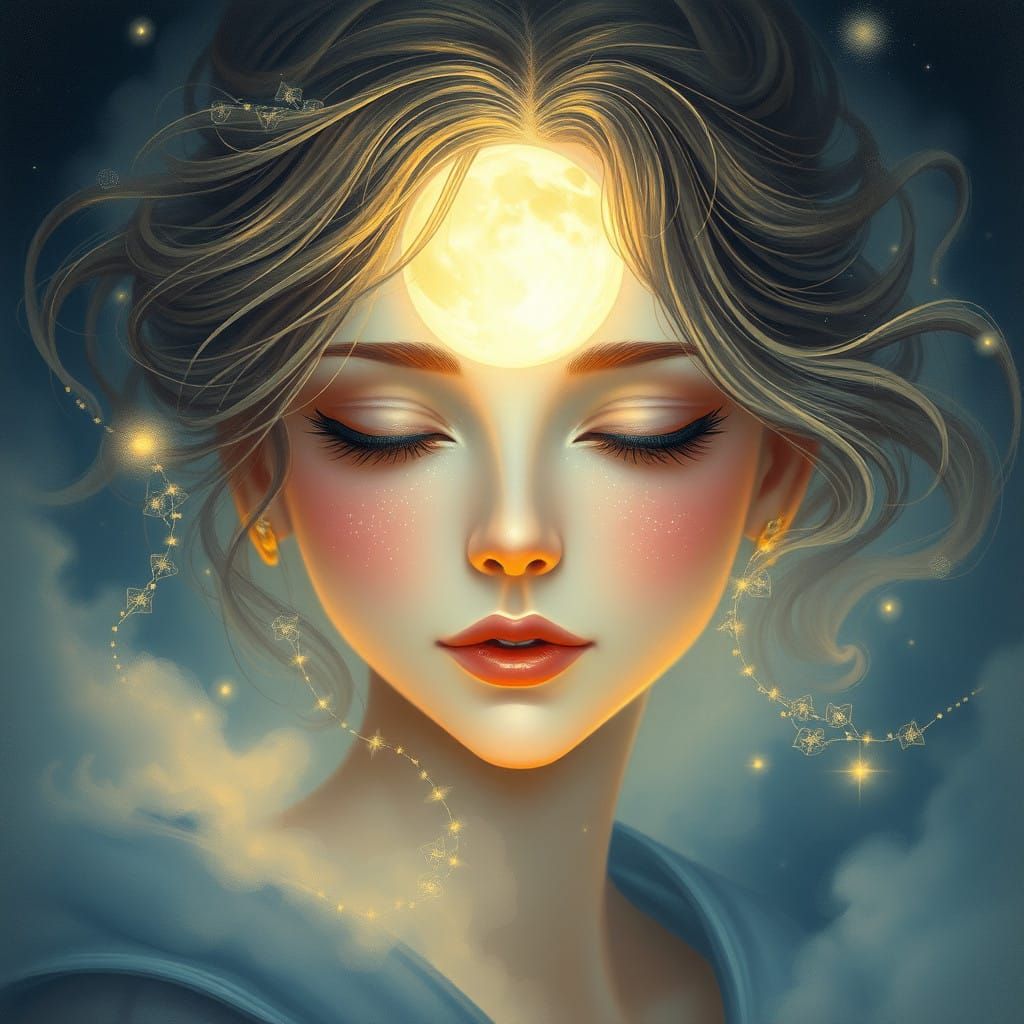 Sailor Moon's Ethereal Glow in a Whimsical, Fantastical Sett...