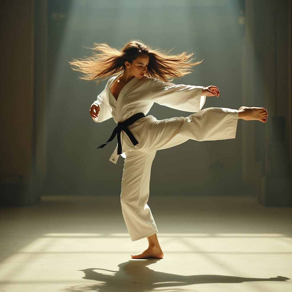 Ethereal Athlete in Motion, Shot on 35mm Film