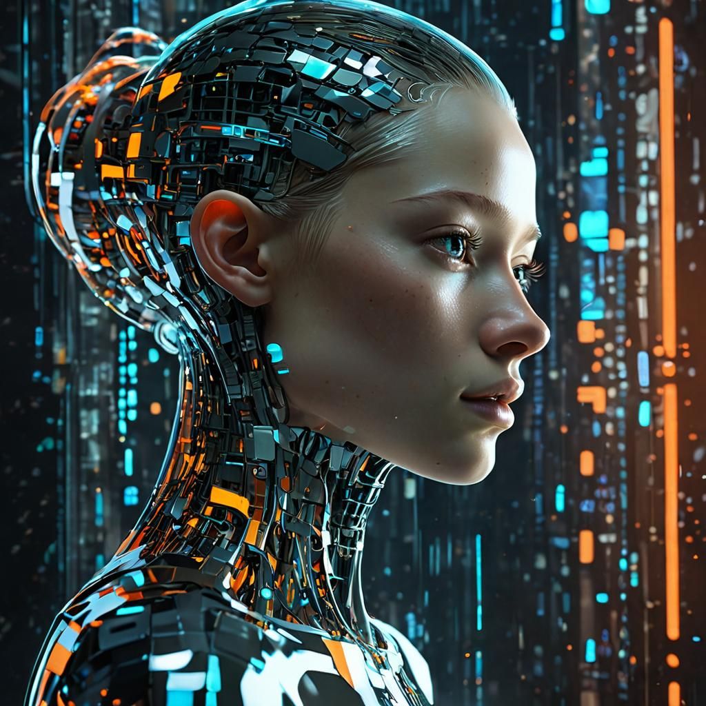 Glitch Art Hologram Projection with Pixelation