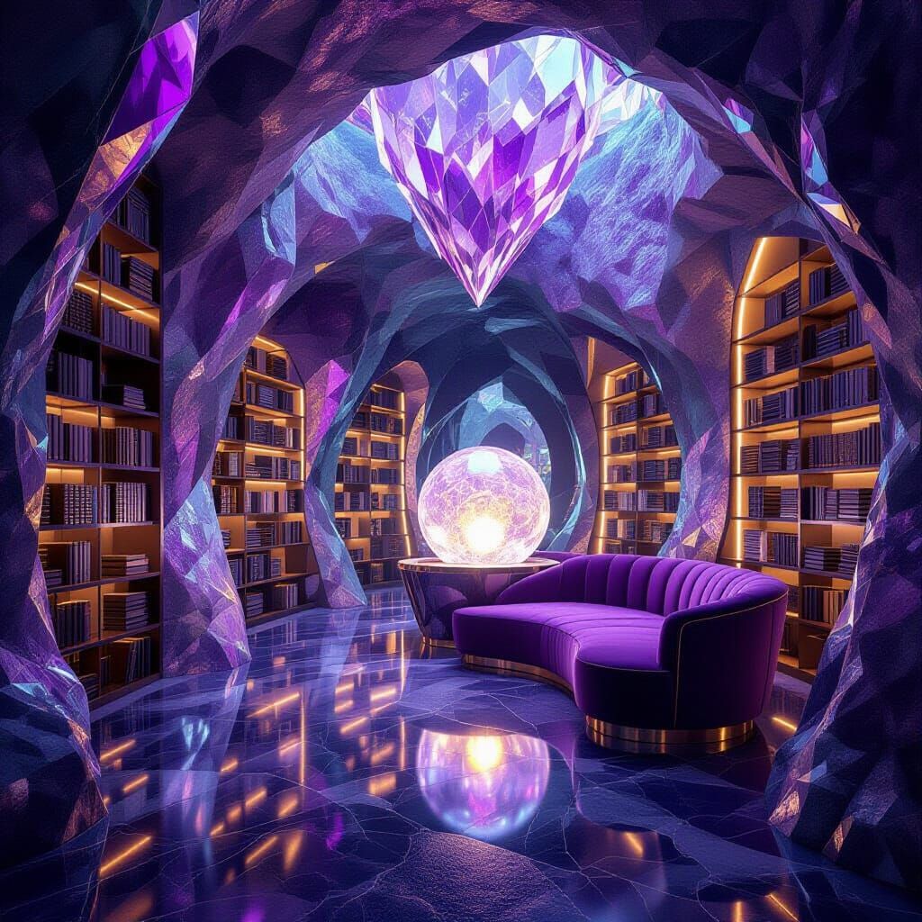 Subterranean Crystal Library in Parametric Style