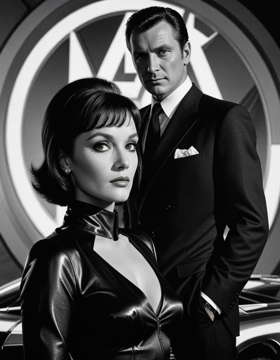 Patrick McNee and Linda Thorson in Elegant Avengers Style