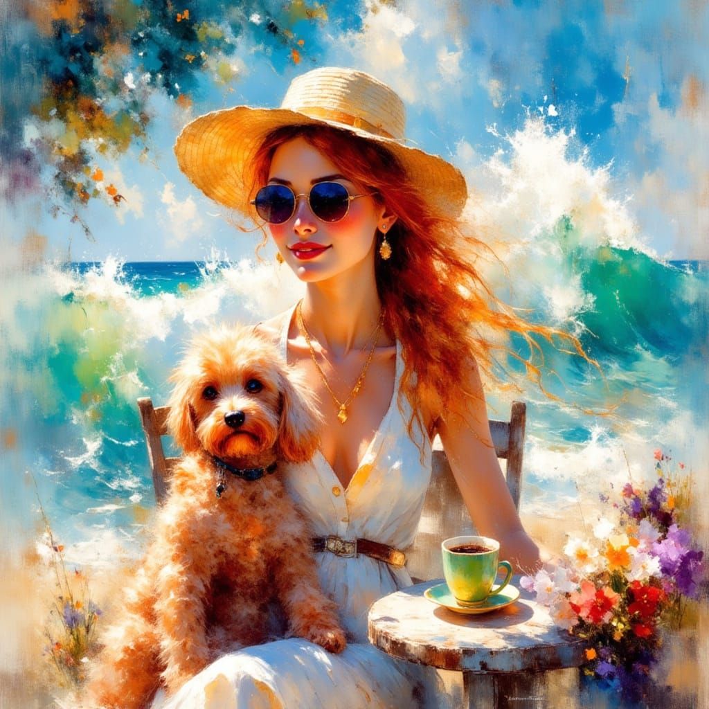 At the Beach with Sammy