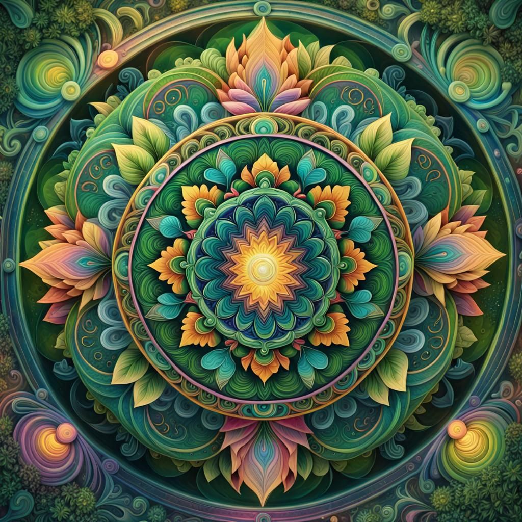Detailed Mandala of Inner Light and Creative Energy
