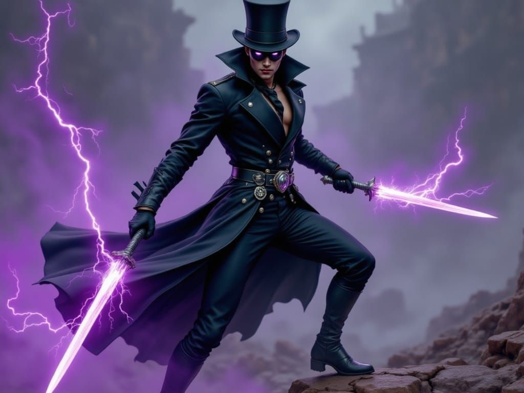 Mysterious Rogue Warrior in Dark, Moody Battlefield