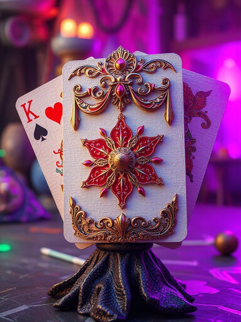 Ultra-Realistic 3D Playing Card Art