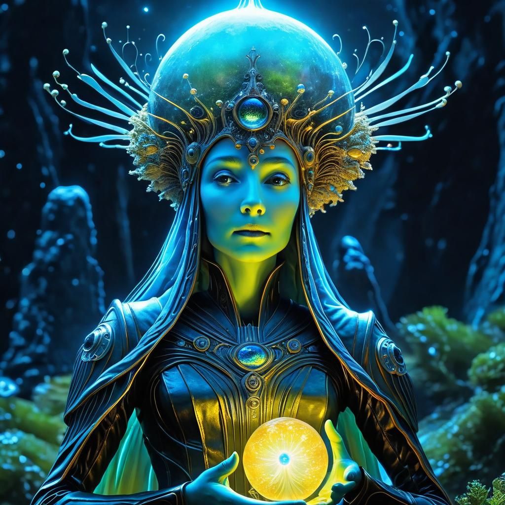 Epic Bioluminescent Portrait in Fantasy Style