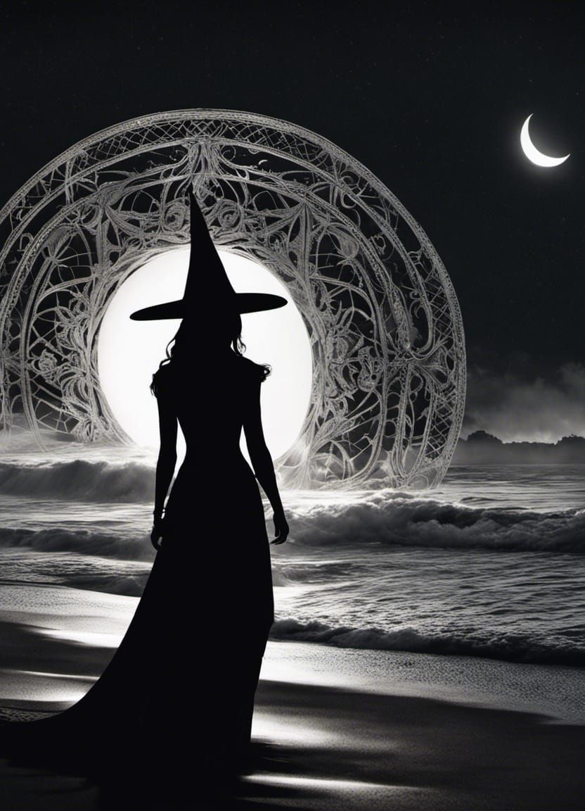 Noir Beach Witch in Carne Griffiths Style