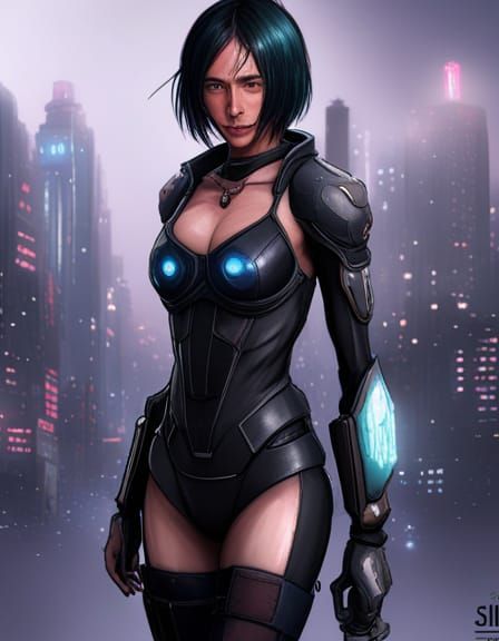 Cyberpunk Armored Warrior: 8k Concept Art