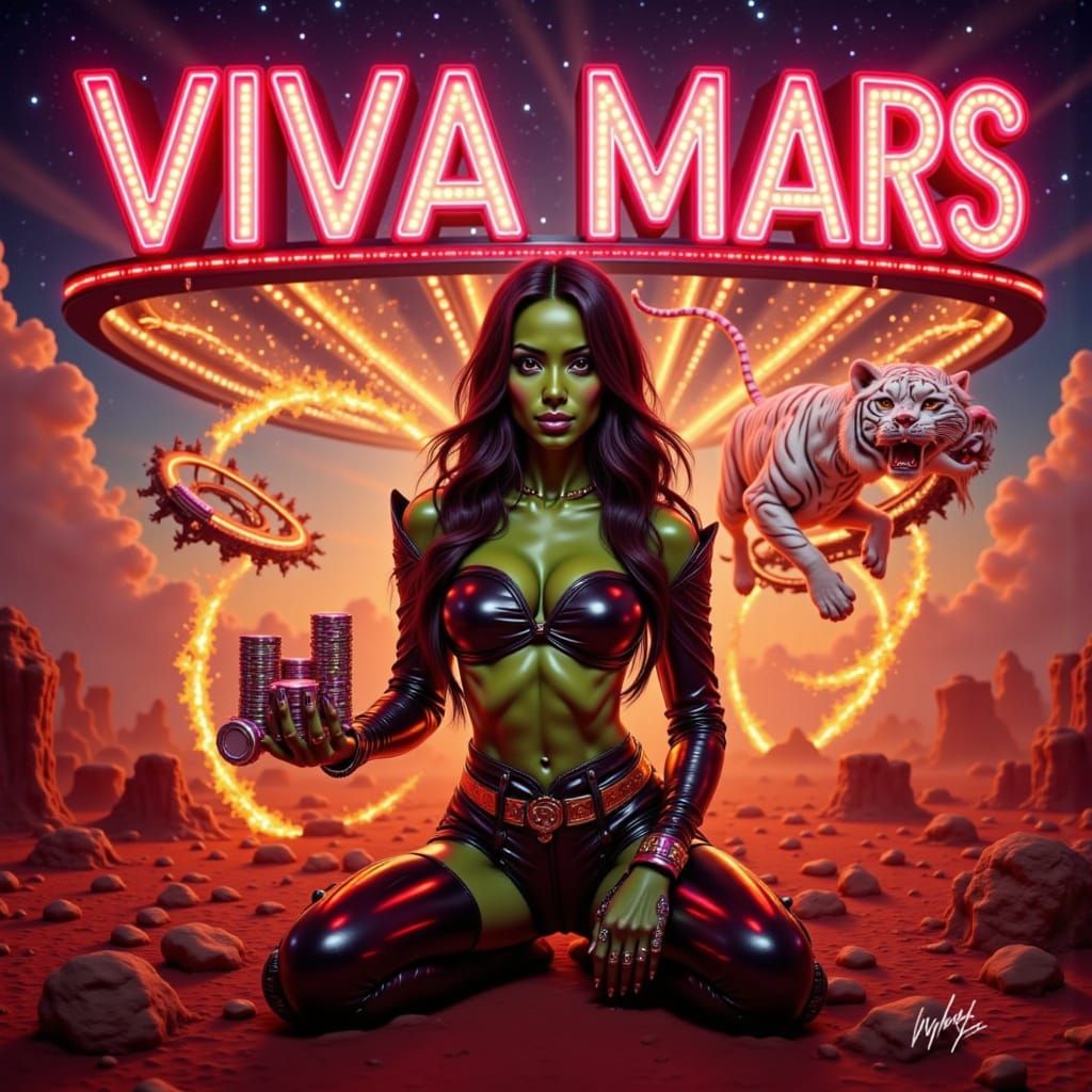 Viva Mars Vegas! Futuristic Casino on Mars with Alien Dealer