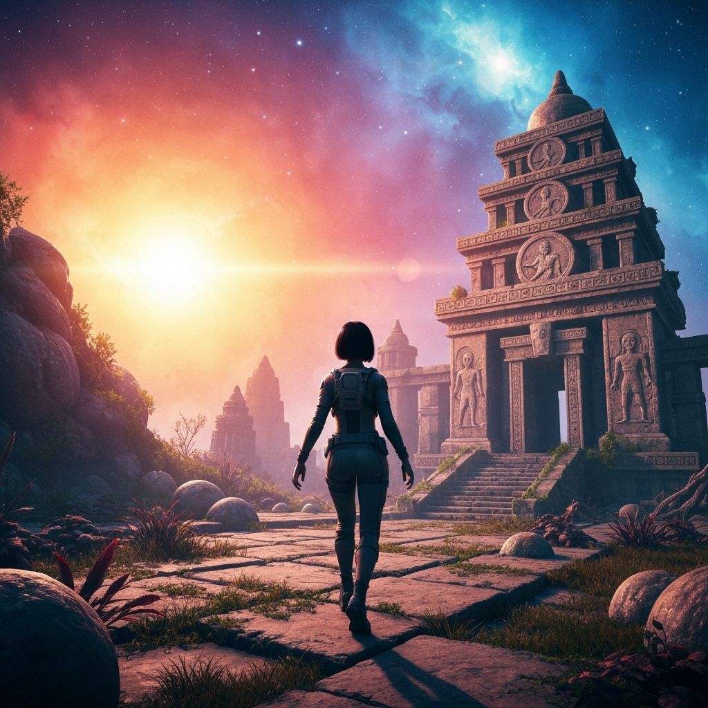 Astronaut Discovers Ancient Temple on Alien Planet