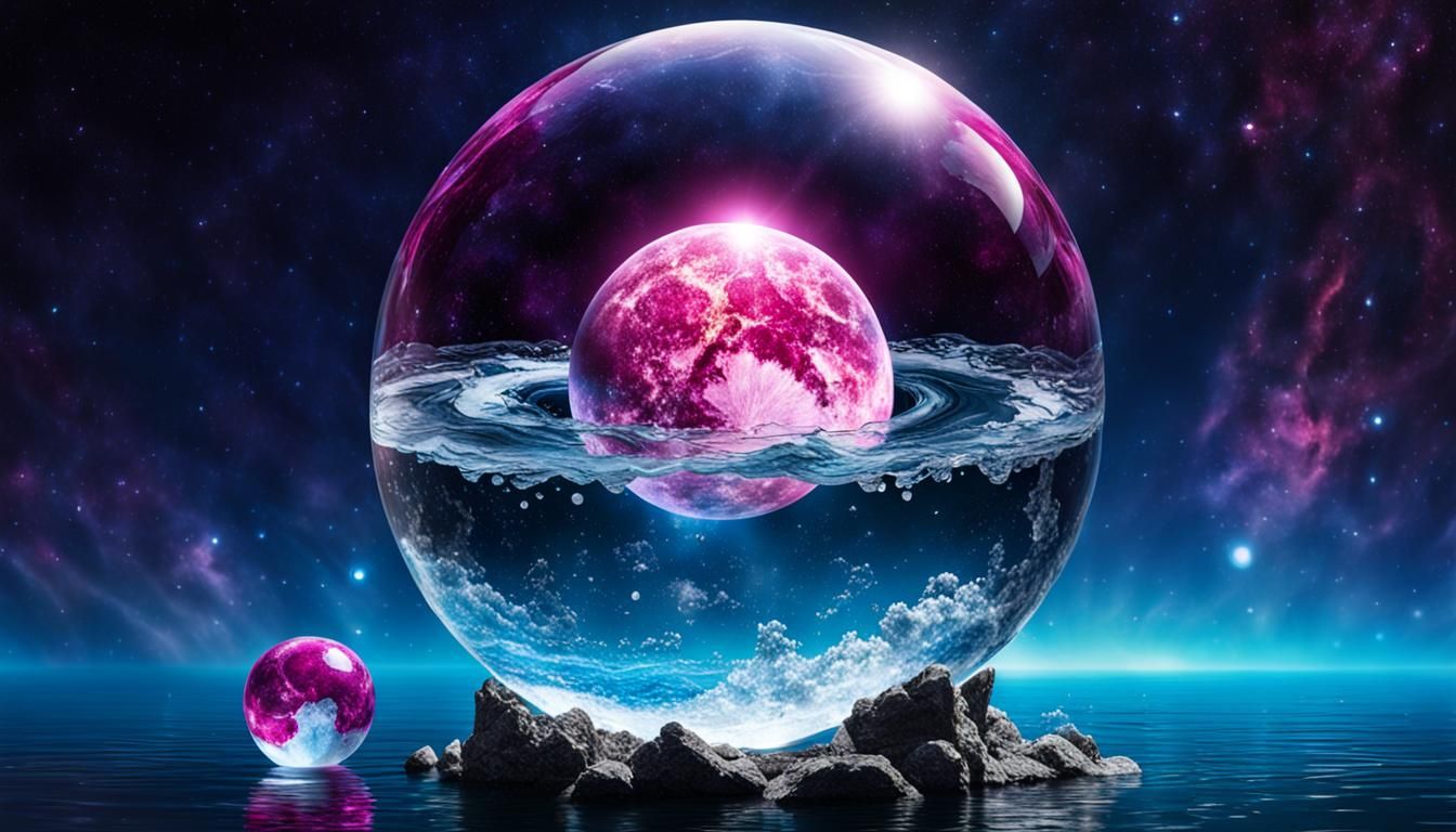 Crystal Sphere with Venus and Water: Magical Image