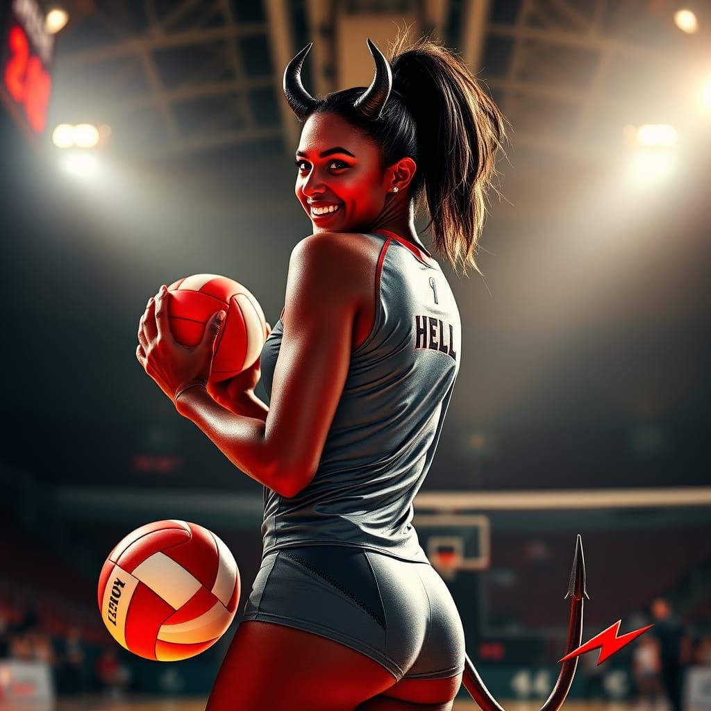 A hyper-realistic full-body photo of a stunning, athletic fe...