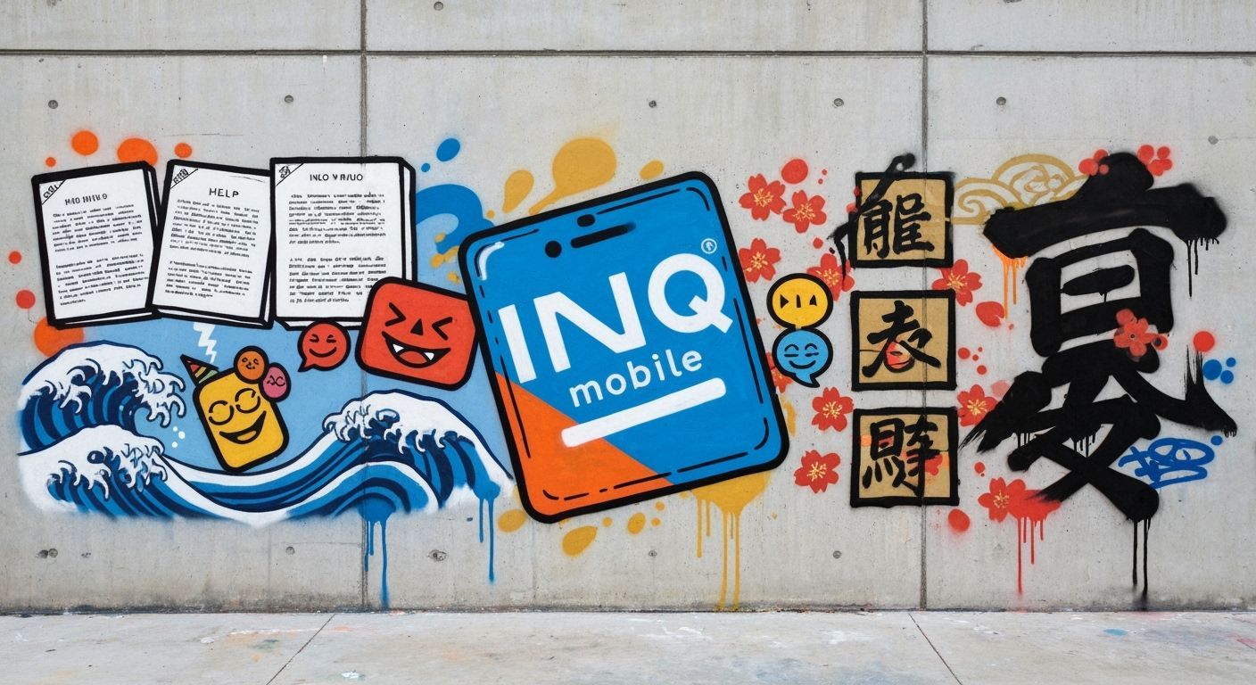 Graffiti Mural Fusion: INQ Mobile Meets Japanese Art